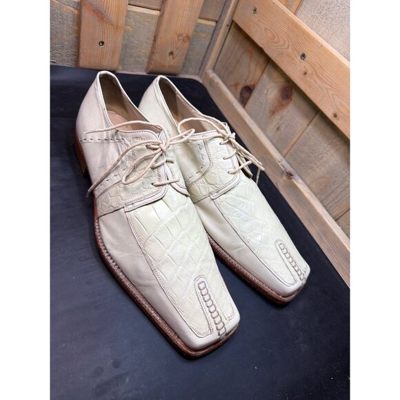 Mauri For City Slickers 8.5 Genuine Alligator Leather Dress Shoes Mens Ivory main image 7